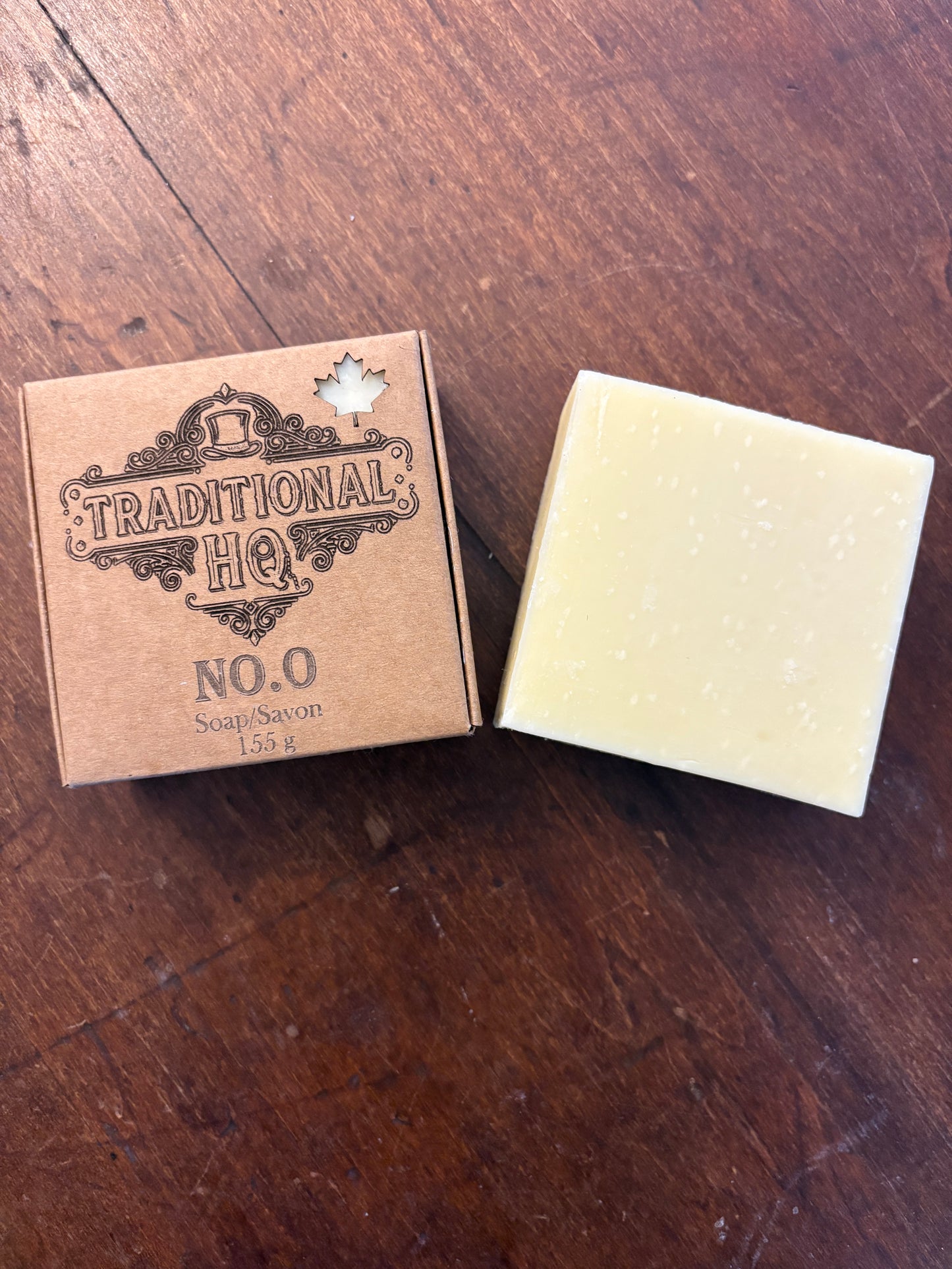 NO. 0% Bar Soap - Coconut Oil, Extra Virgin Olive Oil & Beeswax | Cold Process | Fragrance-Free | 155g