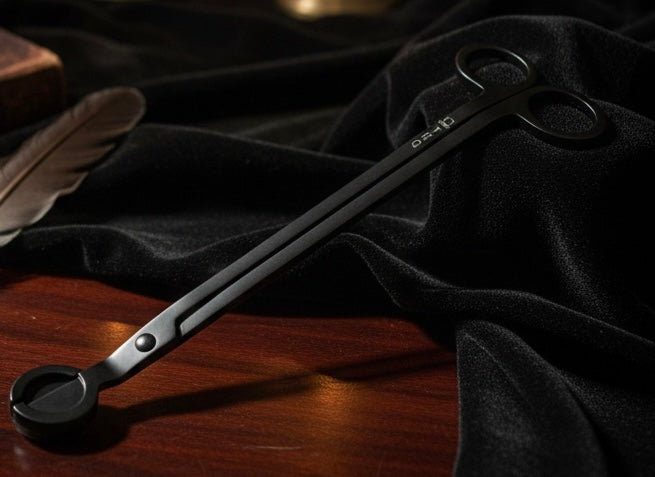 THQ Candle Wick Cutter - 8" Black | Premium Candle Care Tool