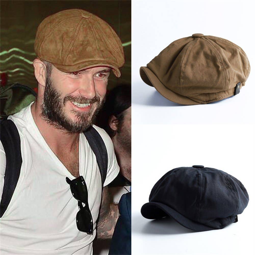 Peaky Blinders Hat Newsboy Flat Cap Herringbone Baker Boy: Khaki