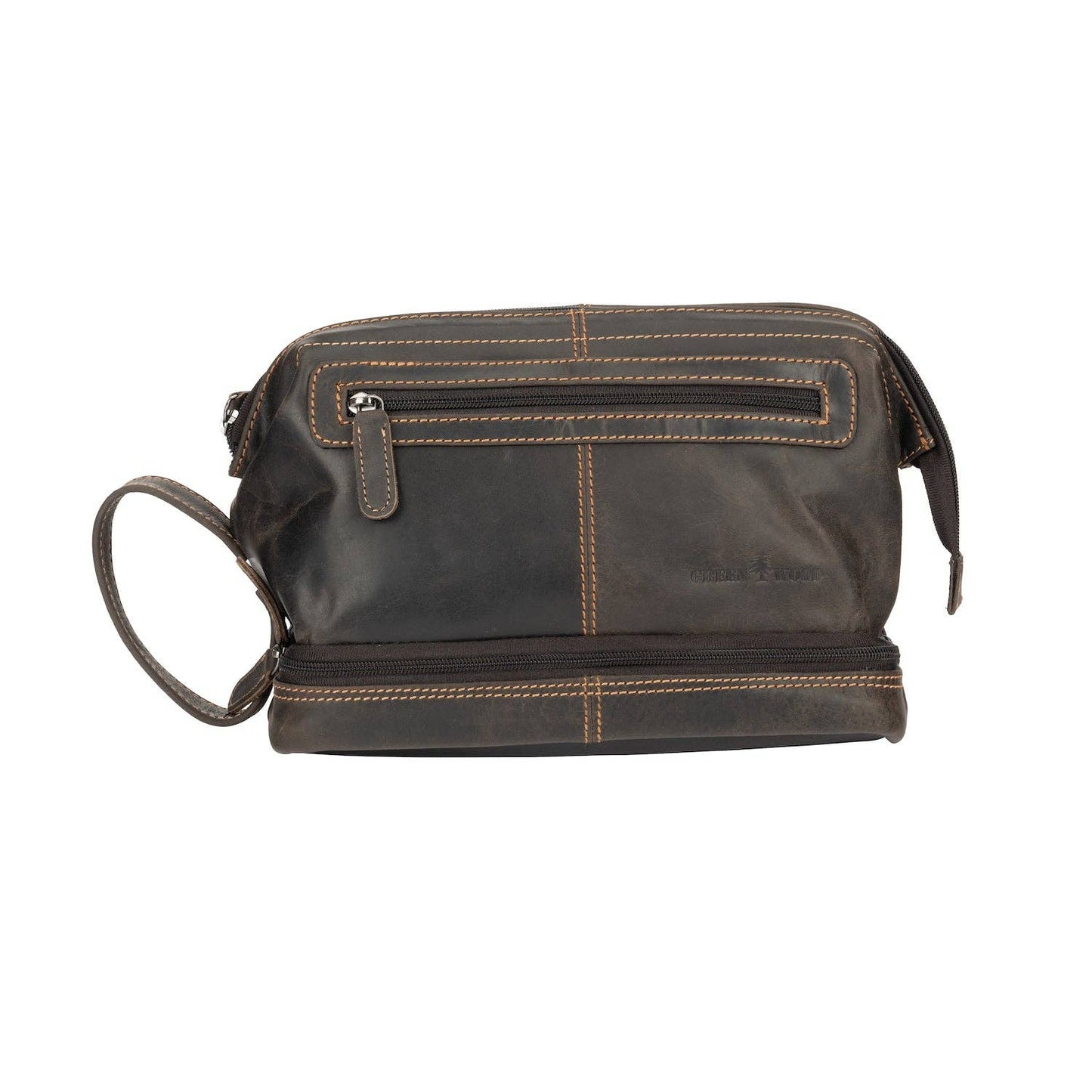 Napier Leather Toiletry Bag: Camel