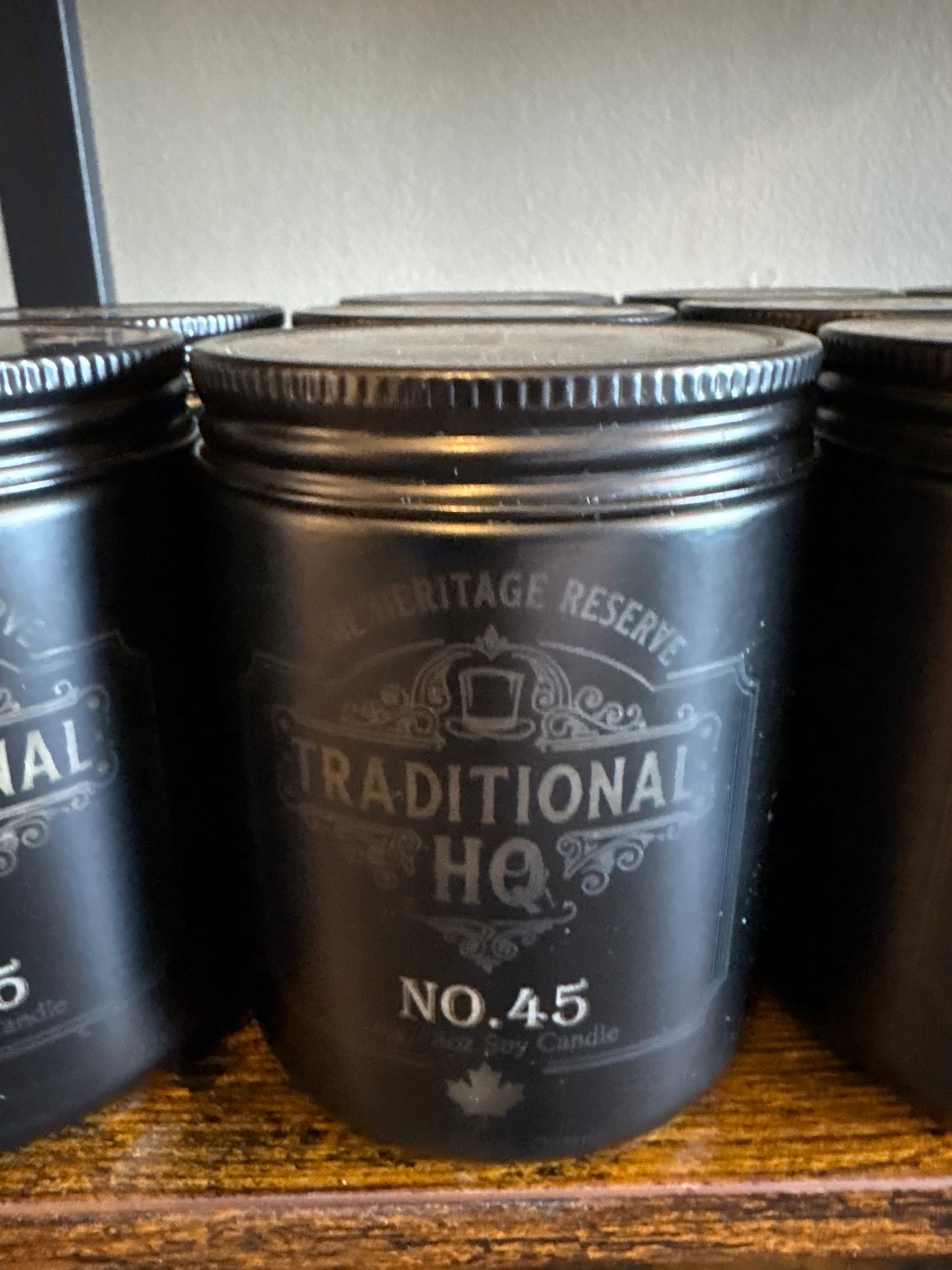 NO.45 Heritage Reserve Soy Candle | Wood Wick | 8oz | Canadian Made