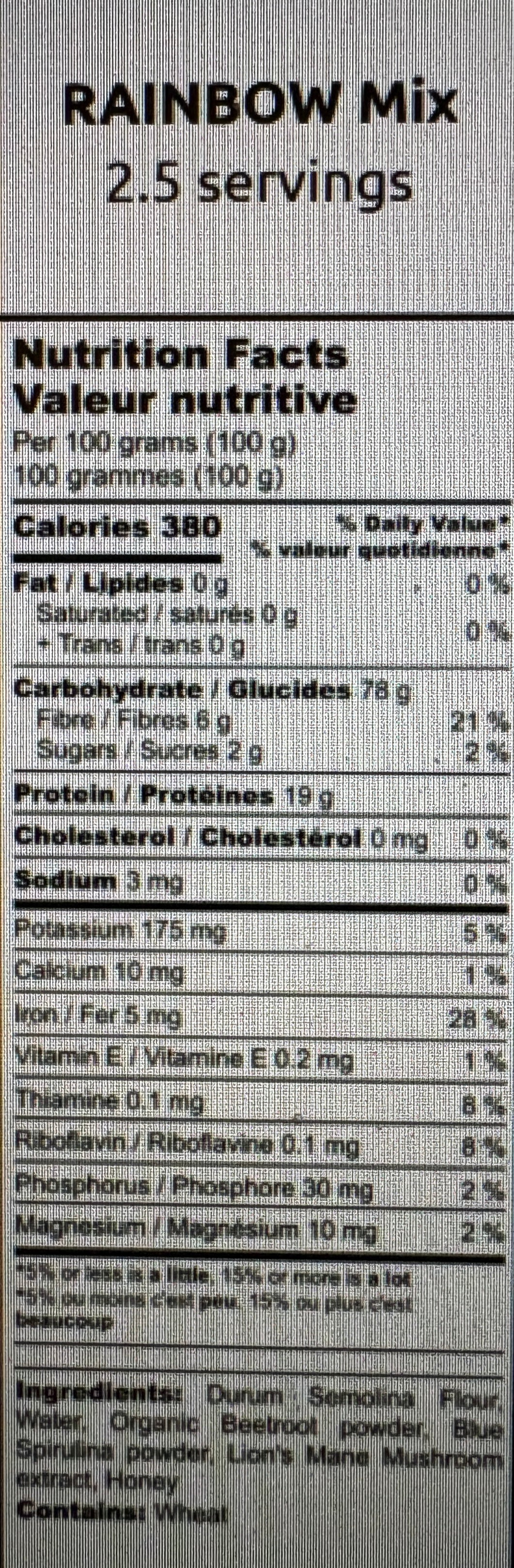 Rainbow Fusilli  38g Protein - FEED THE BEAR