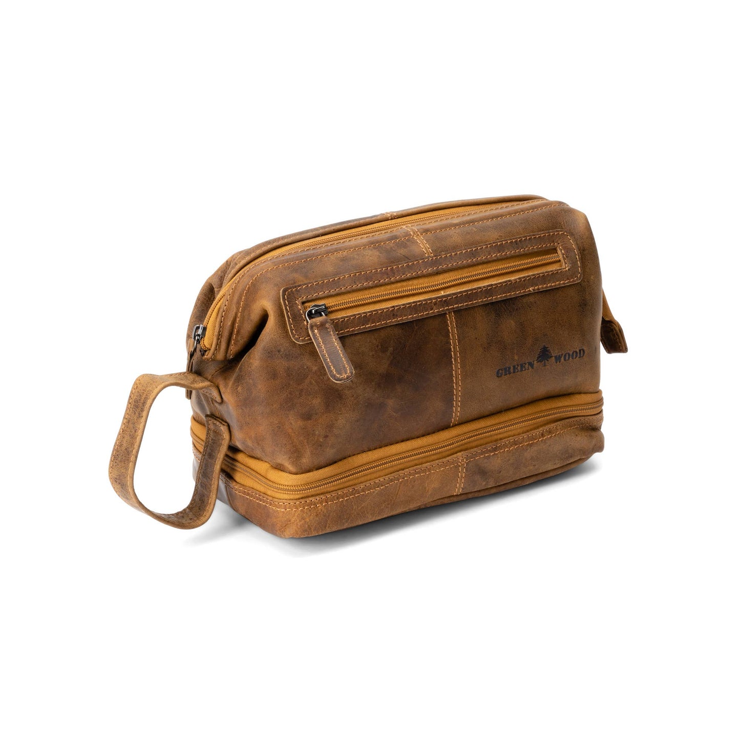 Napier Leather Toiletry Bag: Sandal