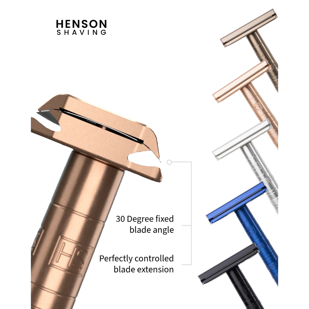 Henson AL13 Safety Razor Starter Kit - Includes Razor + 25 Blades