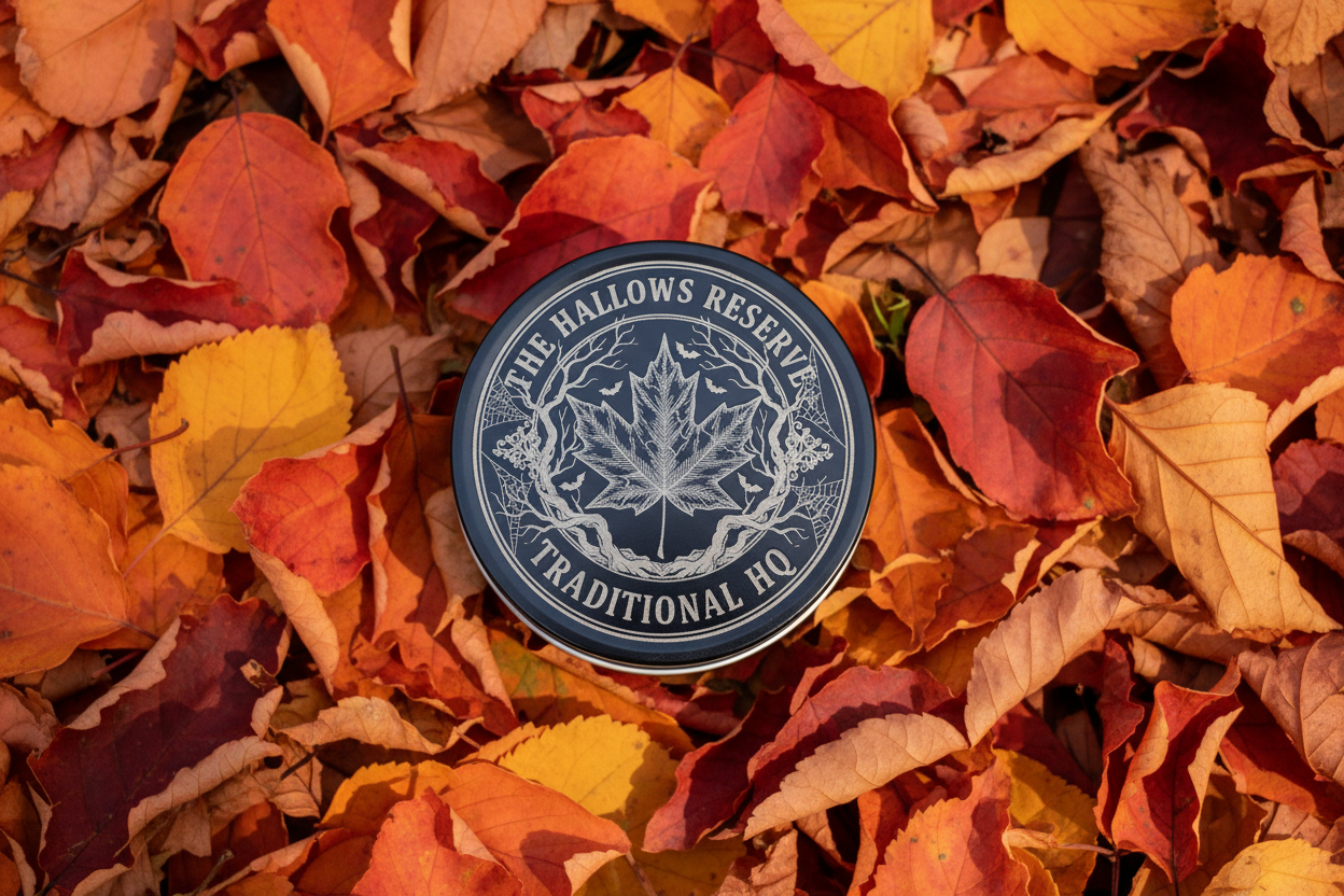 The Hallows Reserve Lid - Fall Leaves Background