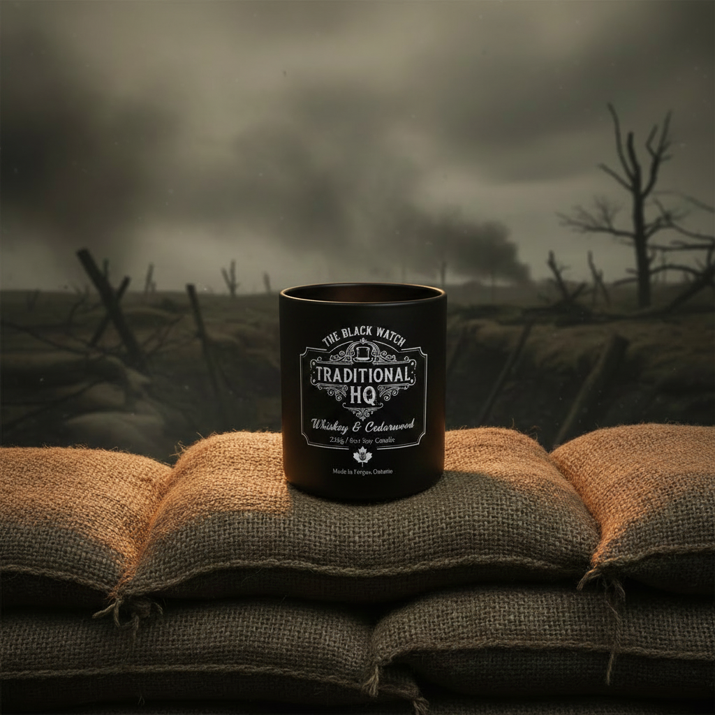 Traditional HQ Candle on Sandbags